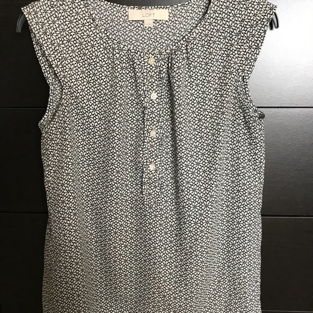 Black and white blouse